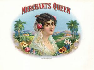 "Merchants Queen" - Cigar Box Label