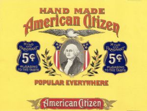 Hand Made American Citizen - Cigar Box Label