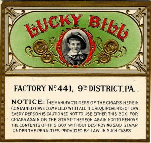 Lucky Bill - Cigar Box Label