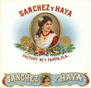 Sanchez Y Haya - Cigar Box Label - <b>Not Actual Cigars</b>
