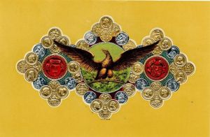 Eagle and Coins - Cigar Box Label