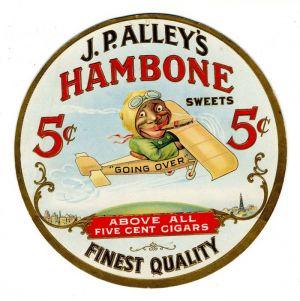 J.P. Alley's Hambone - Cigar Box Label
