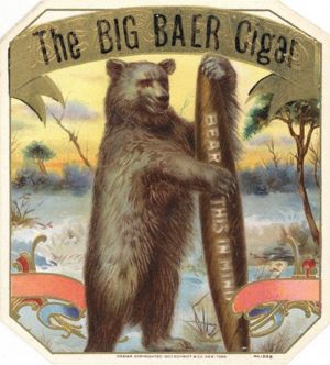 Big Baer Cigar - Cigar Box Label