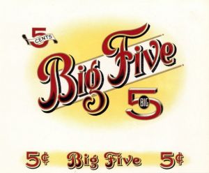 Big Five - Cigar Box Label
