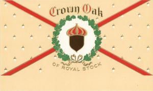 Crown Oak - Cigar Box Label