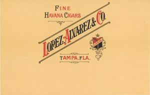 Lopez Alvarez and Co. - Cigar Box Label - <b>Not Actual Cigars</b>