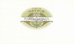 Flor De Haynie - Cuba Cigar Box Label