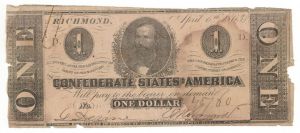 $1 Confederate Note - T-62 - CR474-78 - Confederate Paper Money