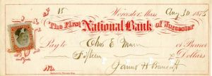 First National Bank of Worcester -  Check