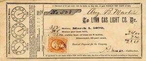 Lynn Gas Light Co, Dr. -  Check