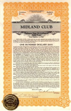 Midland Club - $100 Bond