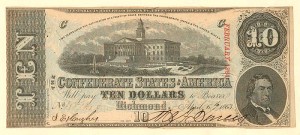 Confederate $10 Note