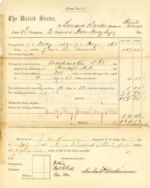 Civil War Discharge Certificate