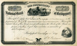 Connecticut National Bank of Bridgeport - Stock Certificate