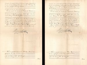 Estados Unidos Mexicanos signed twice by Porfirio Diaz - 1911 dated Mining Maps - Mexico