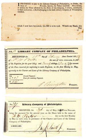 Library Company of Philadelphia - Early Stocks and Bonds