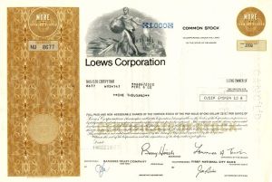 Loews Corporation - Stock Certificate