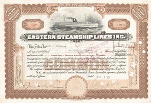 Eastern Steamship Lines Inc. - Stock Certificate