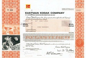 Eastman Kodak Co - Famous Photography Company Bond