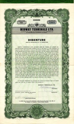Midway Terminals Ltd. - $1,000