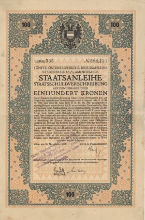 Austria - 100 Kronen Bond