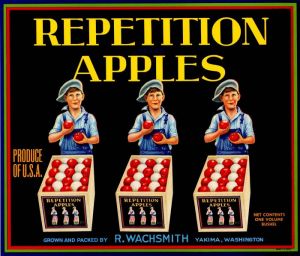 Repetition Apples - Fruit Crate Label