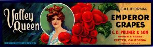 Valley Queen - Fruit Crate Label