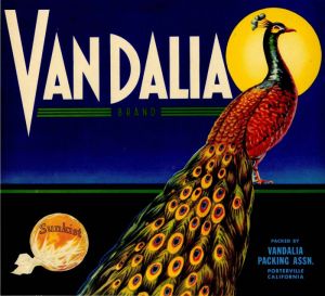 Vandalia - Fruit Crate Label