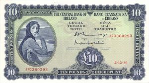 Ireland - 10 Pounds - P-66d - 1976 dated Foreign Paper Money