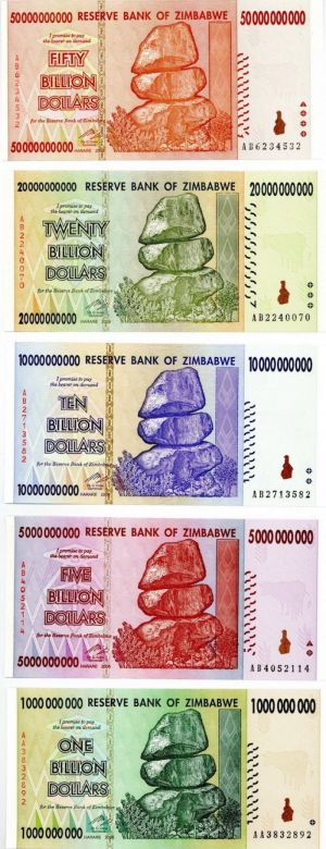 Zimbabwe P-83-87 - Foreign Paper Money