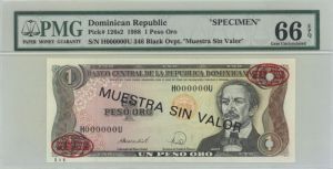 Dominican Republic P-126s2 - "Specimen" Foreign Paper Money