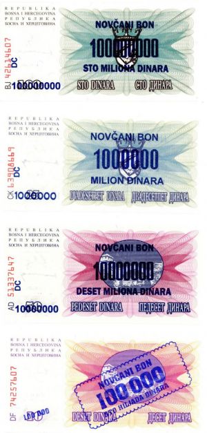 Bosnia Herzegovina - P-34-37 - Foreign Paper Money