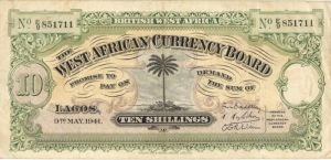 British West Africa - 10 Shillings - P-7b - 9.5.1941 Dated Foreign Paper Money