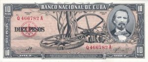 Cuba - 10 Pesos - P-88c - 1960 dated Foreign Paper Money