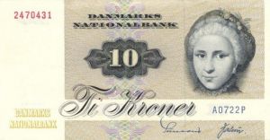 Denmark - 10 Kroner - P-48a - 1972 dated Foreign Paper Money