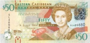 East Caribbean States - 50 Dollars - P-54 - 2012 dated Foreign Paper Money