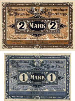 Germany - Campbell 2837 and 2838 - Foreign Paper Money