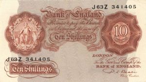Great Britain - 10 Shillings - P-368b - 1949-55 dated Foreign Paper Money