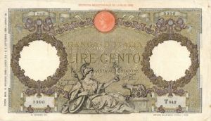 Italy - 100 Lire - P-55b - 1931-42 dated Foreign Paper Money