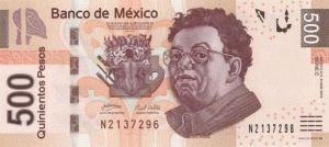 Mexico - 500 Pesos - P-126a - 2010 dated Foreign Paper Money