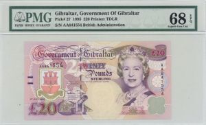 Gibraltar - P-27  PMG Grade 68 - Foreign Paper Money