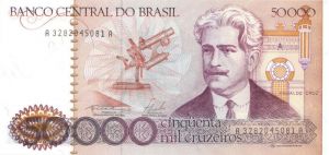 Brazil - 50,000 Cruzeiros - P-204r - Foreign Paper Money