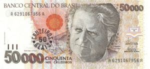 Brazil - 50,000 Cruzeiros Reais on 50,000 Cruzeiros - P-237 - Foreign Paper Money