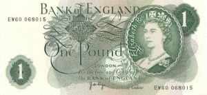 Great Britain - 1 British Pound - P-374g - 1970's circa Foreign Paper Money