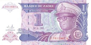 Zaire - P-52 - 1 Nouveau Zaire - Foreign Paper Money