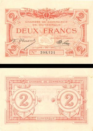 France, Notgeld - 1900's, 2 Francs -  Foreign Paper Money