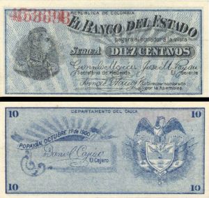 Columbia - P-S501 - 10 Centavos -  Foreign Paper Money Error