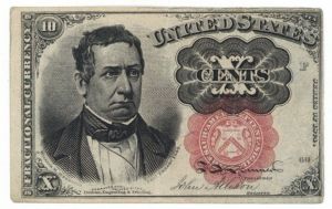 U.S. 10 Cents Fractional Currency -  Paper Money