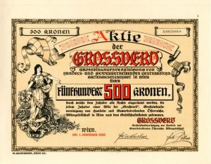 Aktie der Grossoero - Stock Certificate