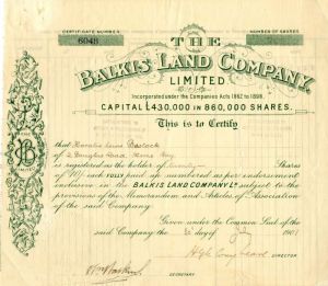 Balkis Land Co. Limited